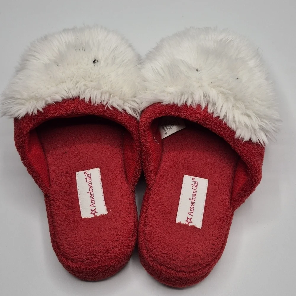 American Girl Red and White Kids Slippers
